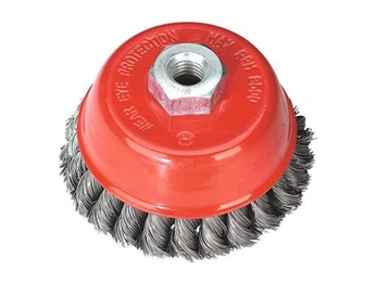 4 inch twisted kawat kuas kuas kuas logam bersih